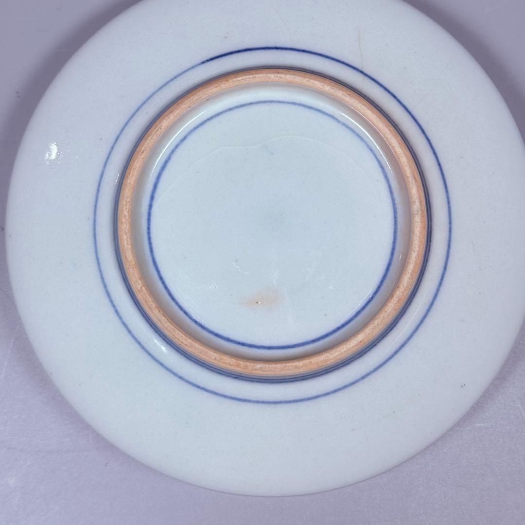 江戸期　大聖寺伊万里　金襴手三方龍壽文小皿　5客　日本料理　懐石　骨董　古美術