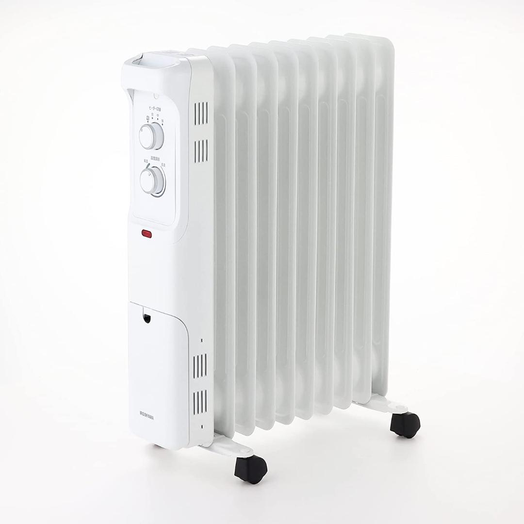オイルヒーター 1200W 8畳 ダイヤル式 3段階 温度調節機能
