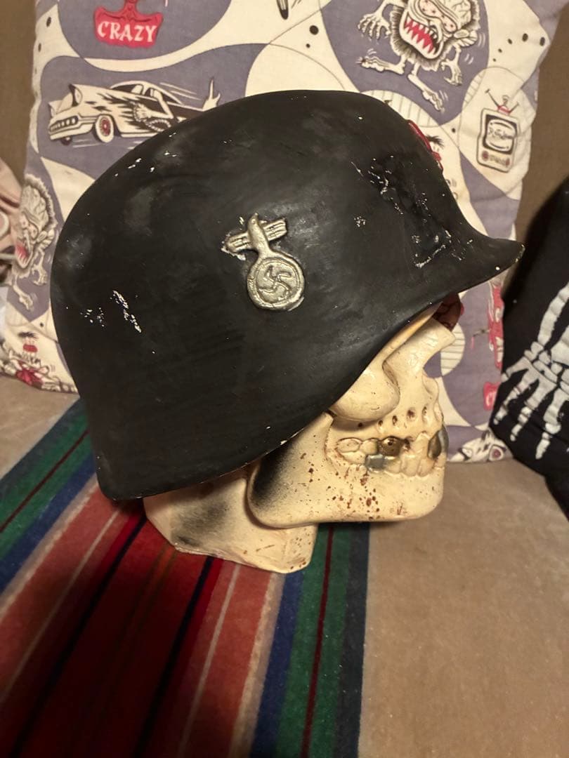 ビンテージ　スカル　髑髏　骸骨　貯金箱　インダストリアル　ネイバーフッド　レトロ