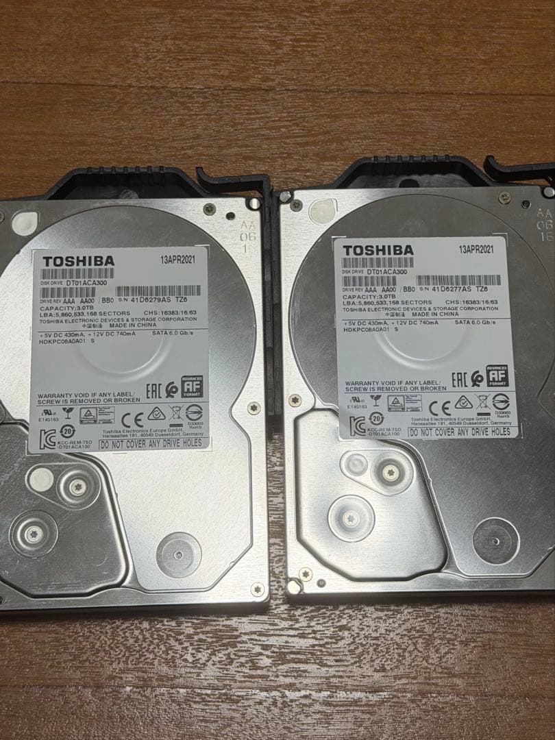 外付けハードディスク・ドライブ IODATA HDL2-AAX0/E NAS 3TBx2