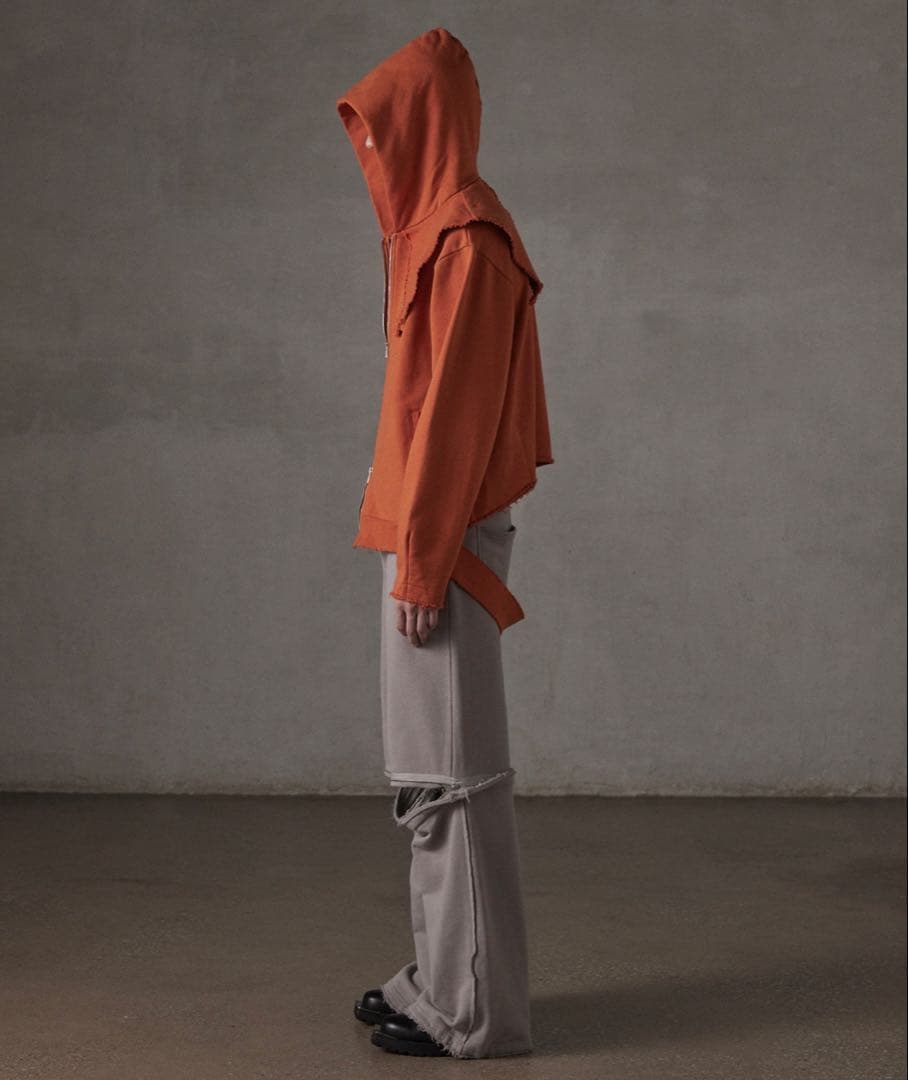 【GRANCY】ヘビーウェイト レイヤーデザイン フルジップフーディ