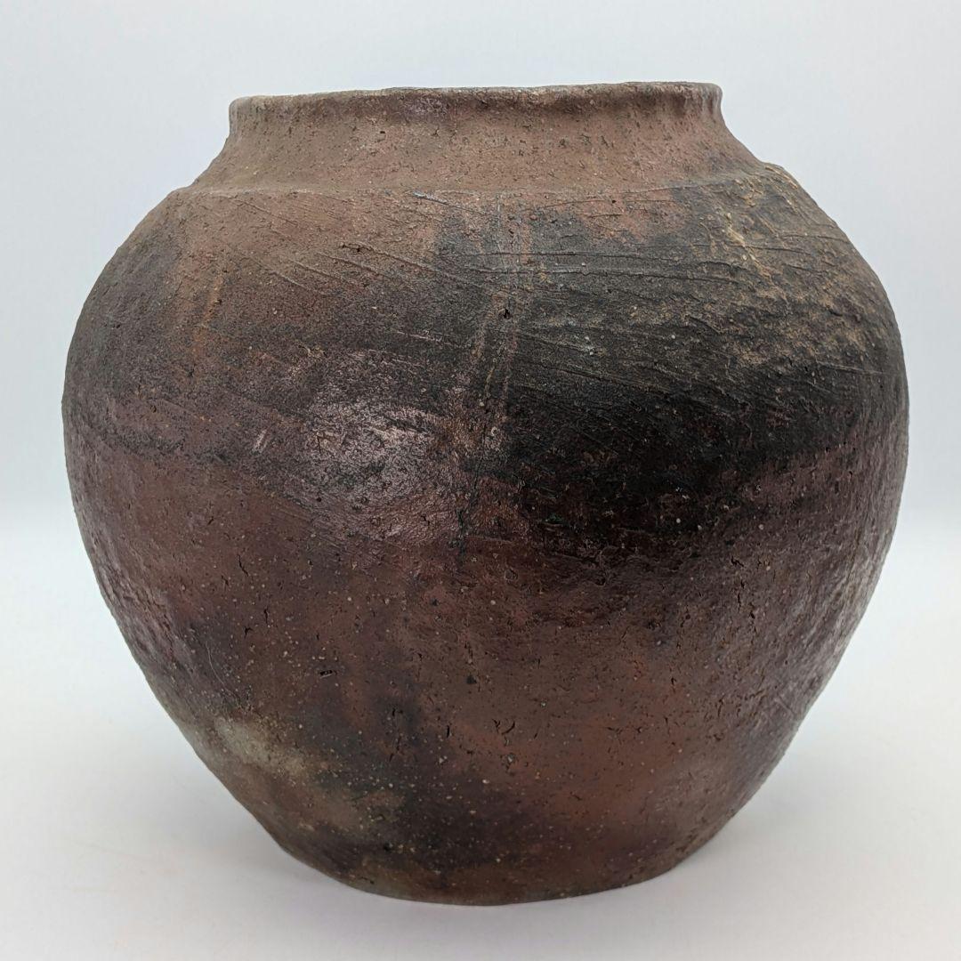 中村六郎 備前焼 壺 壷 紐作り 希少 工芸品 置物 コレクション インテリア