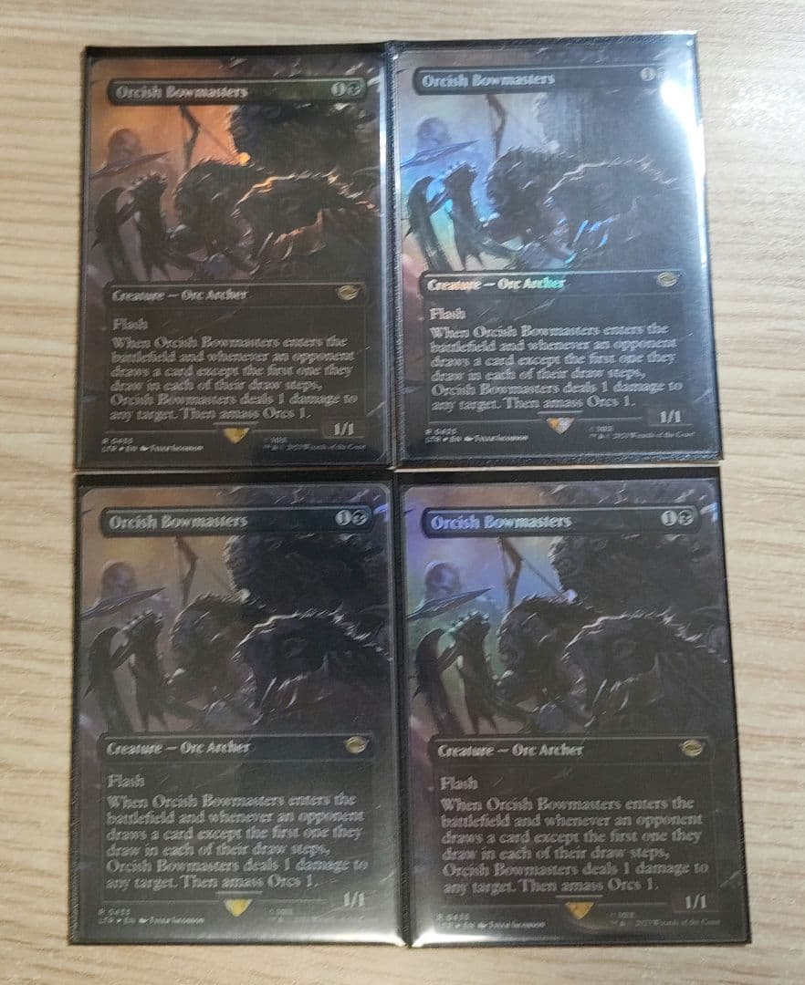 オークの弓使い　英語版foil 4枚セット