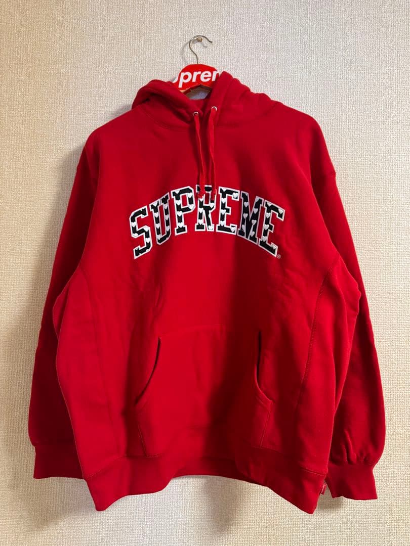 新品 Supreme フーディ 21SS赤 パーカー Lサイズ
