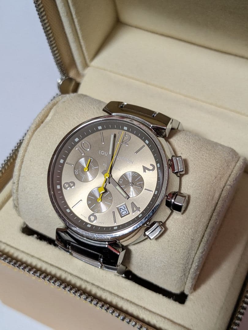 ルイヴィトン タンブール Q1122 タンブール クロノグラフ 自動巻き 腕時計