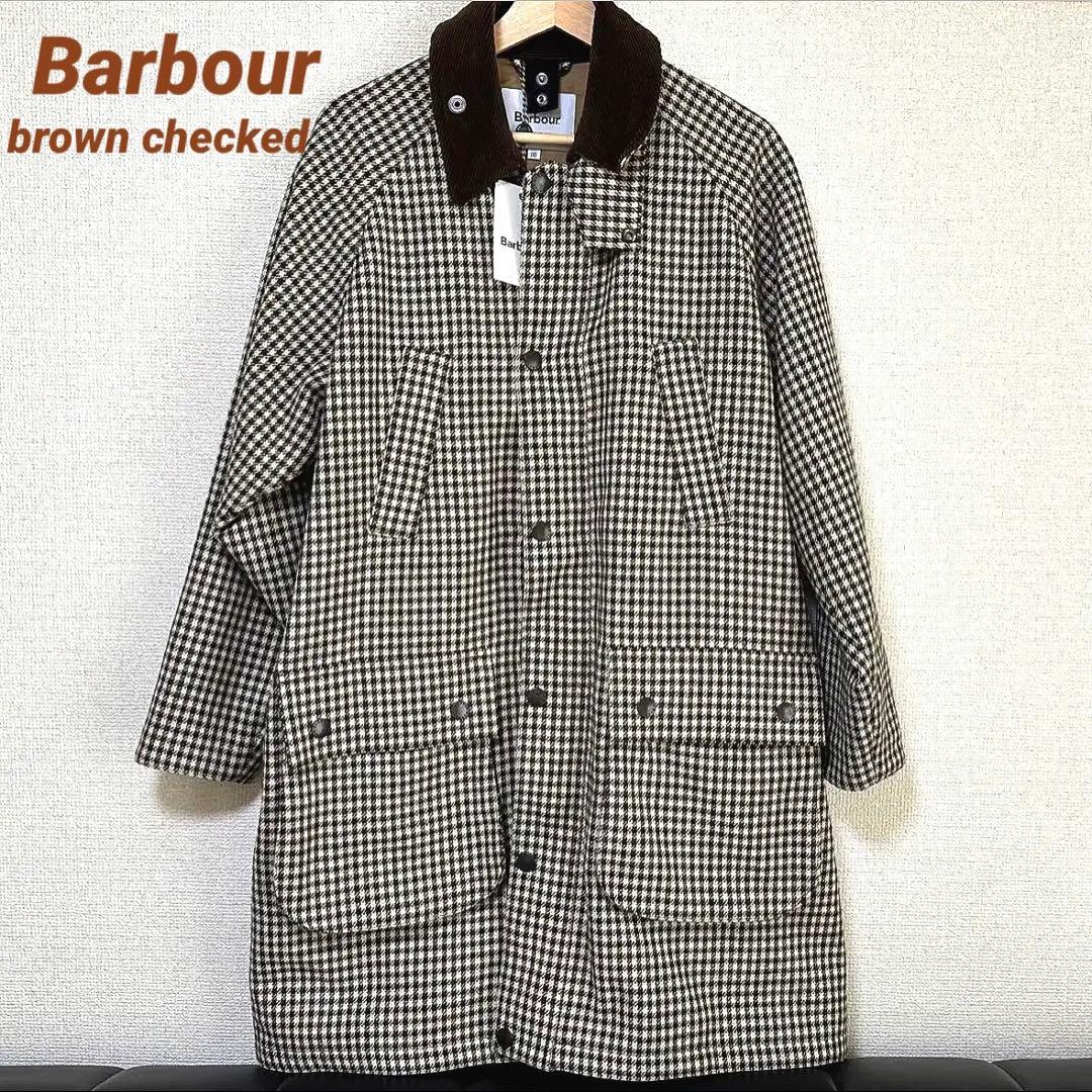 (美品)Barbour チェック柄ツイードコート