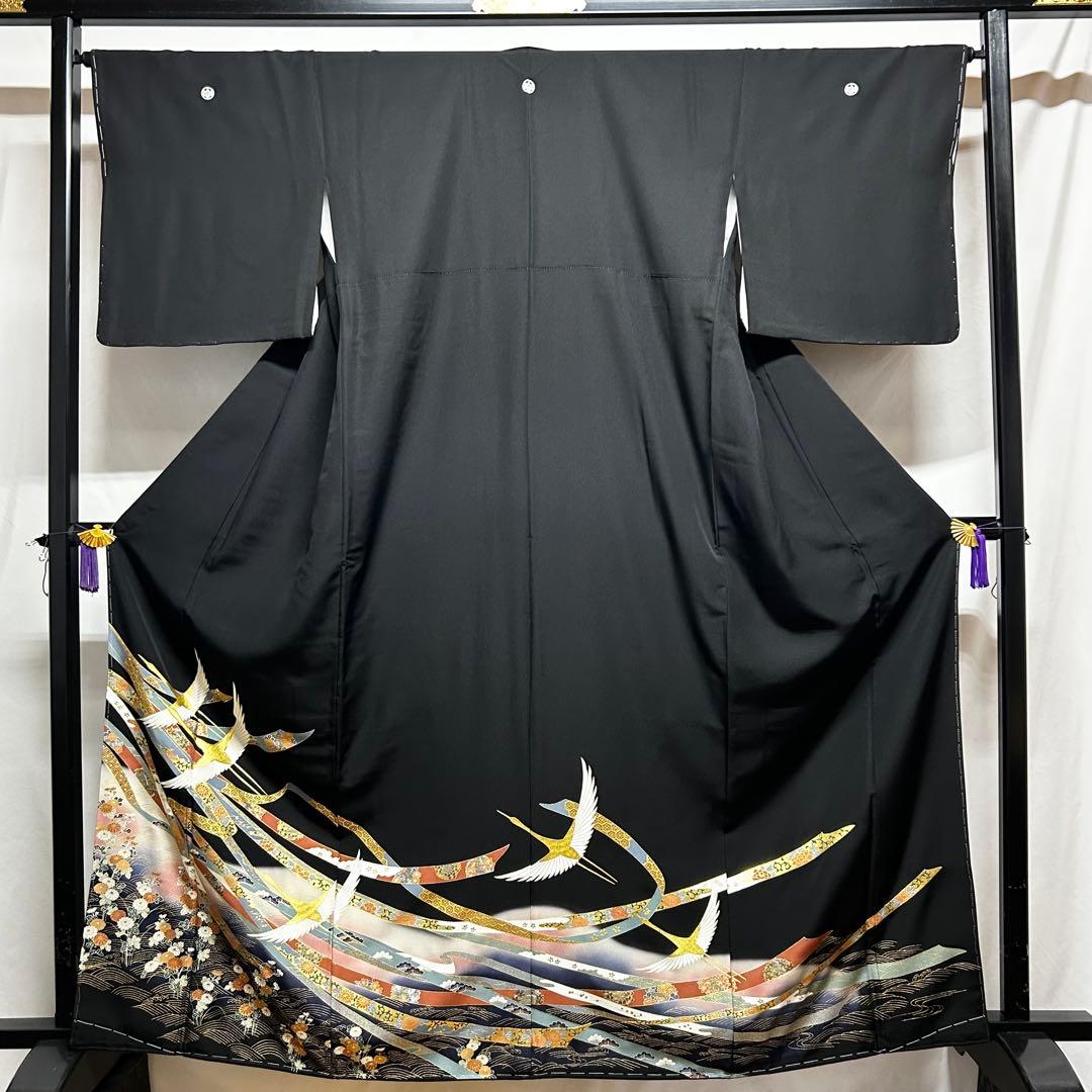 【654】友禅•金箔•金駒刺繍 黒留袖