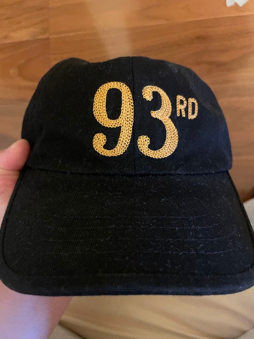 RRL キャップ　93RD刺繍(黄色)入りブラックキャップ
