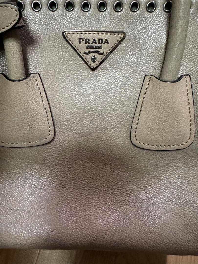 金・土・日限定 PRADA プラダ スタッズ レザー 2WAY トートバッグ