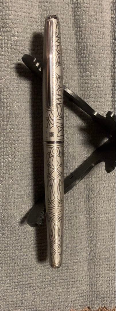 pilot パイロット シルバー エングレーブ 万年筆 プラチナ