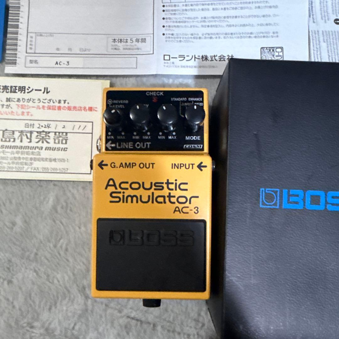【新品同様】 BOSS Acoustic Simulator AC-3