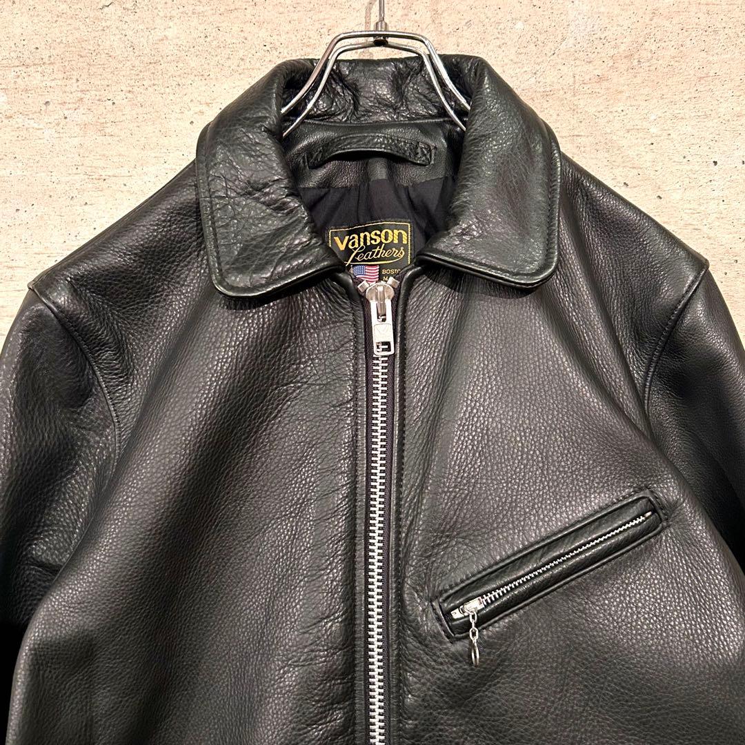 00s USA製 VANSON バンソン レザー ジャケット シングル