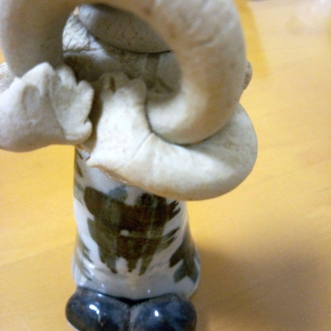 砥部焼き　青芳人形　森元青芳　5体　磁器　置物　手作り　工芸品