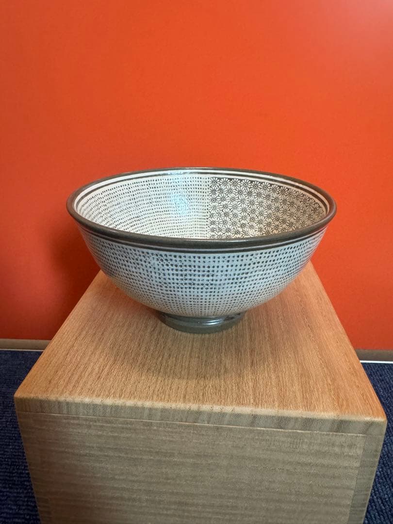 1874 高麗焼　黄章洙作　花三鳥暦手文　茶碗　時代物