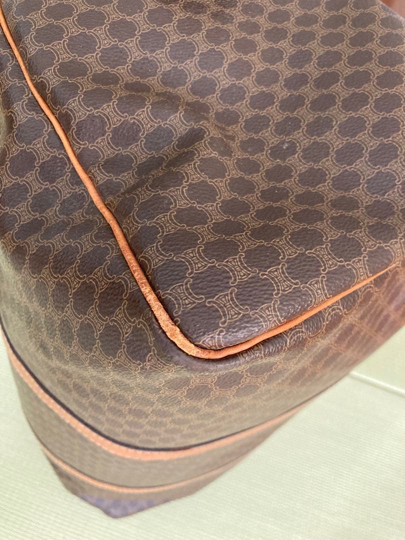 【CELINE】ボストンバッグ マカダム柄 ダークブラウン ショルダー付