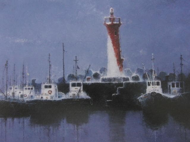 戸狩公久、【津軽】、希少な額装用画集より、新品額装付