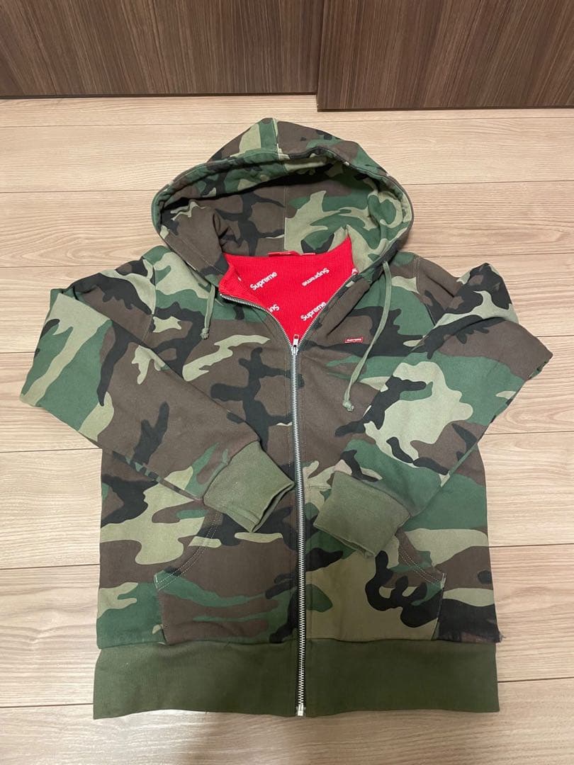 Supreme 迷彩ジップフーディー　s