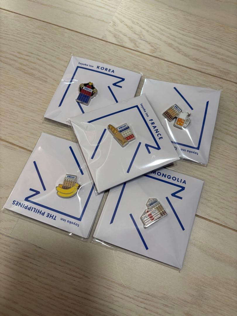 ト*ン様 新品未使用　東横イン　ご当地GENKIバッジ　海外ピンバッジ　5個セッ