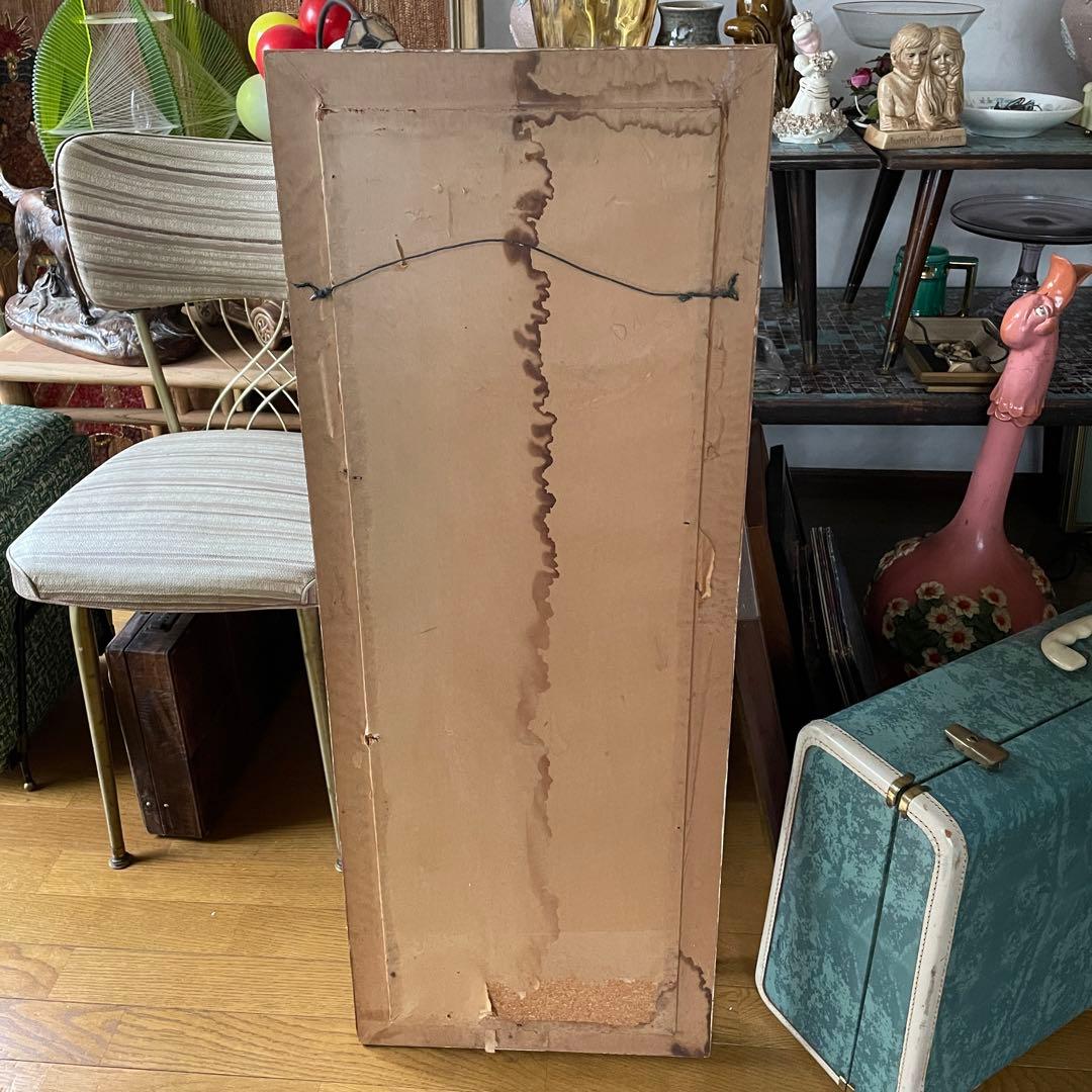 レア！特大50sアメリカアンティーク ハーレークイーン壁掛けUSAヴィンテージ