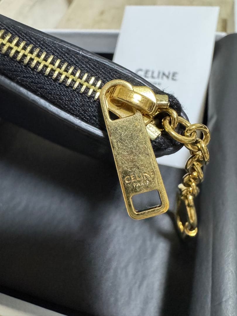 CELINE ブラックレザー ケース