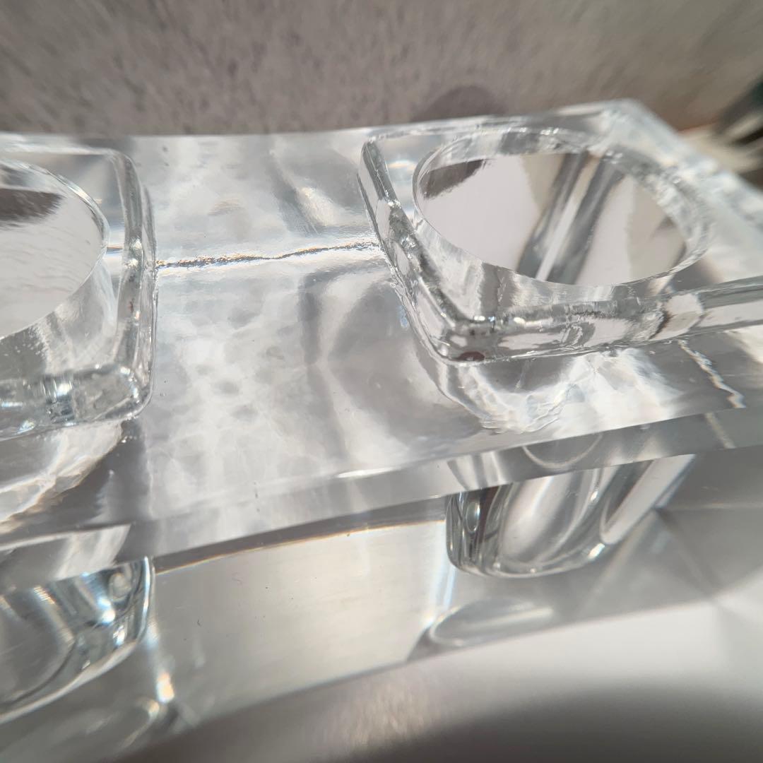 【稀少品】時代物 ヴィンテージ インクウェル 無銘 クリスタルグラス？■