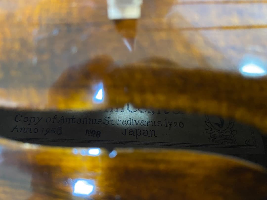 弦楽器 Suzuki violin.Stradivarius copy. N.8.4/4