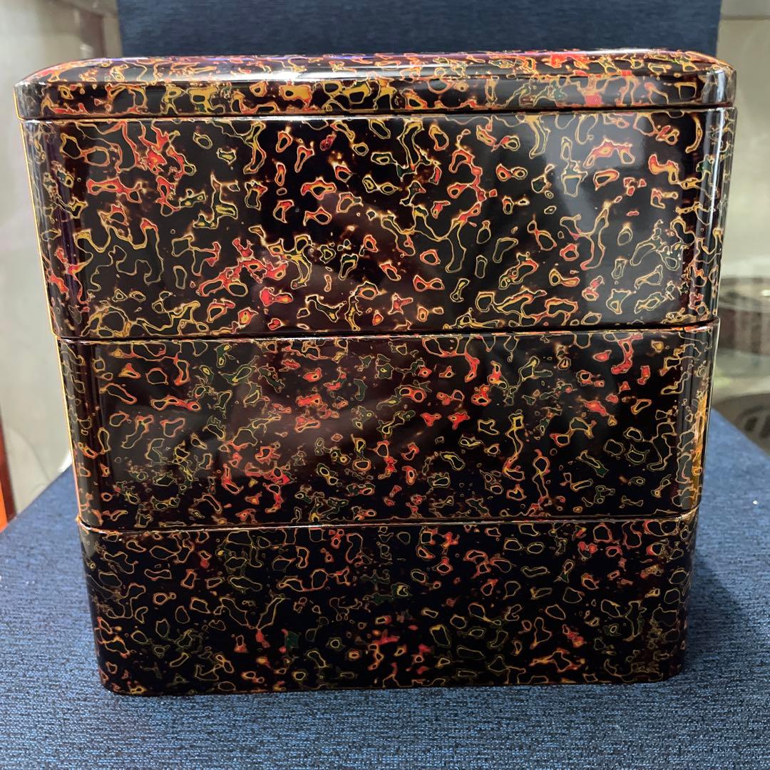 高級津軽塗り　重箱 3段重『大』(天然木)おまけ付き