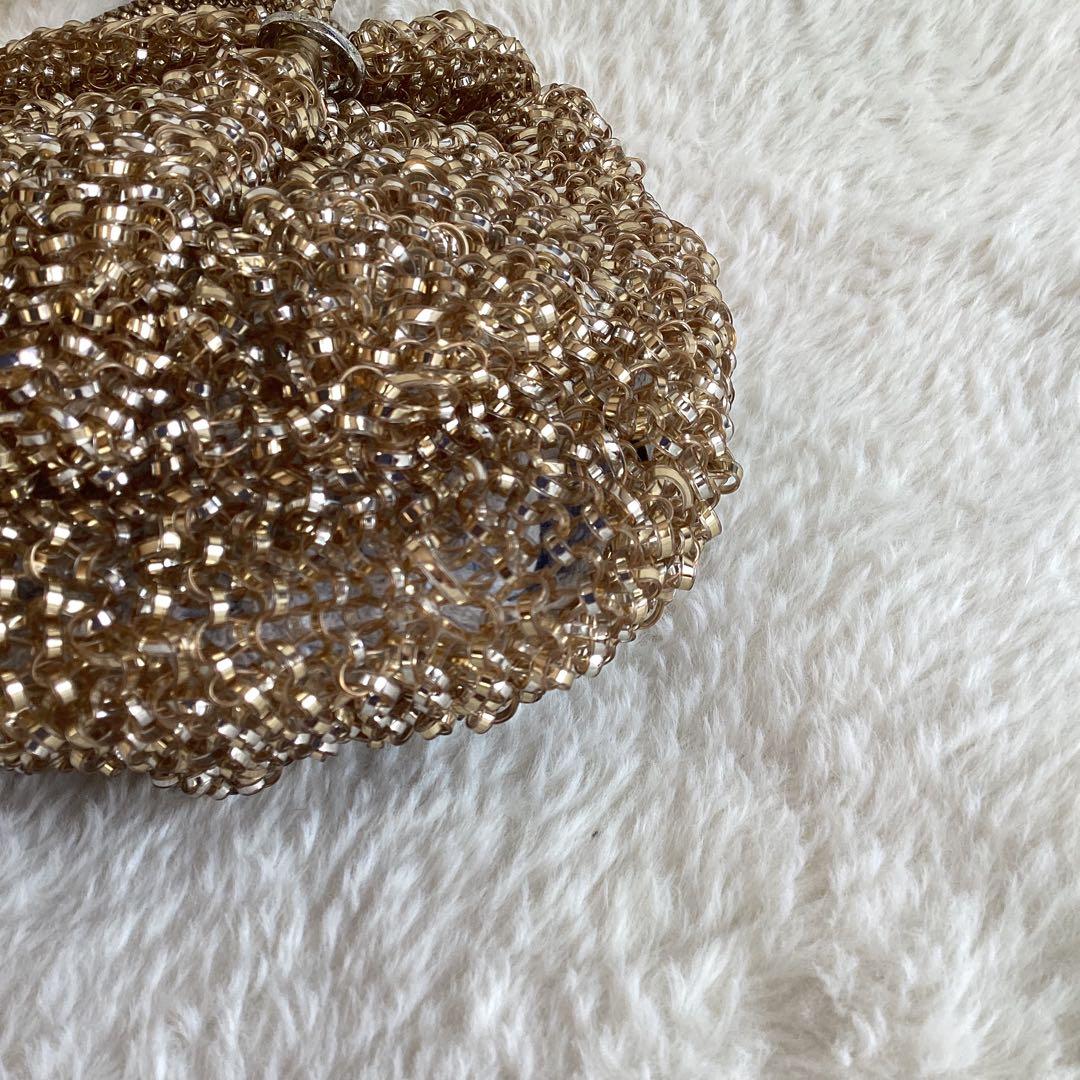 アンテプリマ 2way ハンドバッグ　ショルダーバッグ ターンロック　ゴールド