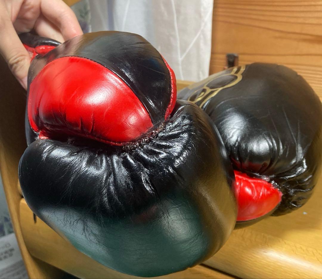 GRANT グラント ボクシンググローブ 黒/赤 10オンス カスタム品