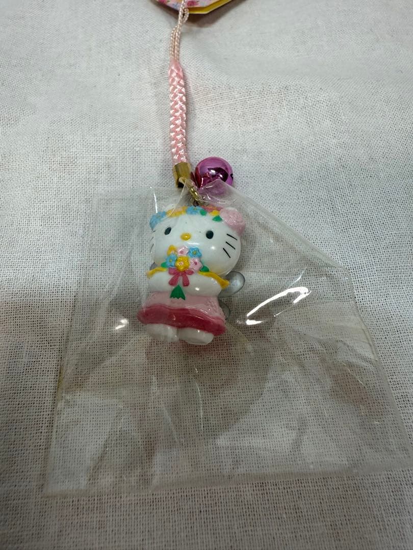 ハローキティ　お花屋さん限定　フェアリー　根付ストラップ　2003年　サンリオ