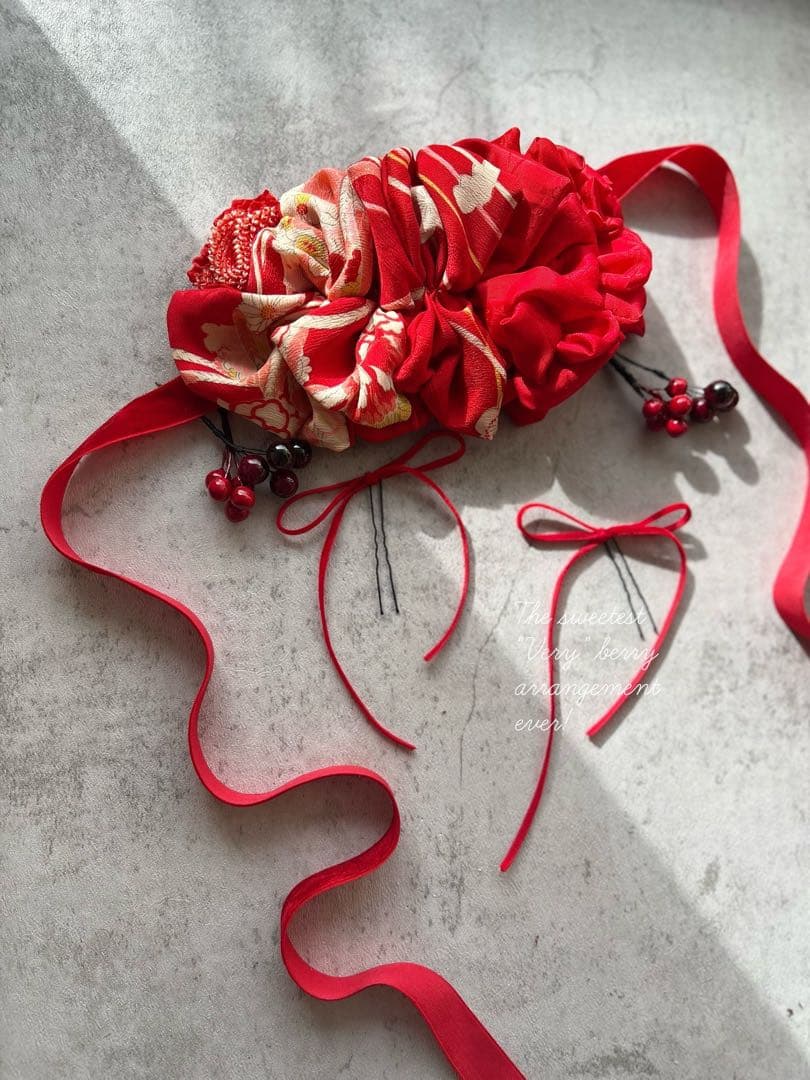 ゆ*う様 七五三　七五三髪飾り　ヘッドドレス　着物髪飾り　リメイク髪飾り　018