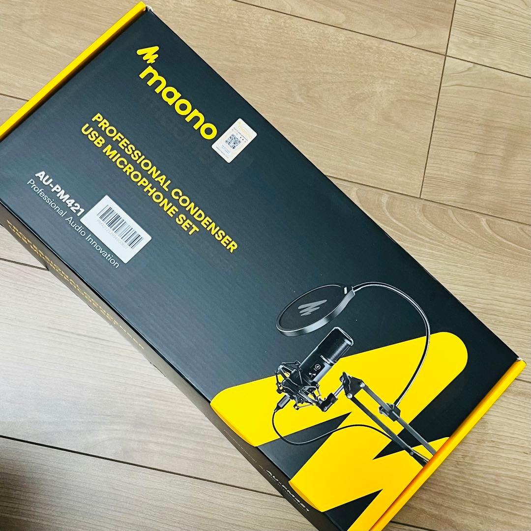 MAONO XLR コンデンサーマイク 34mm大型ダイアフラム付き