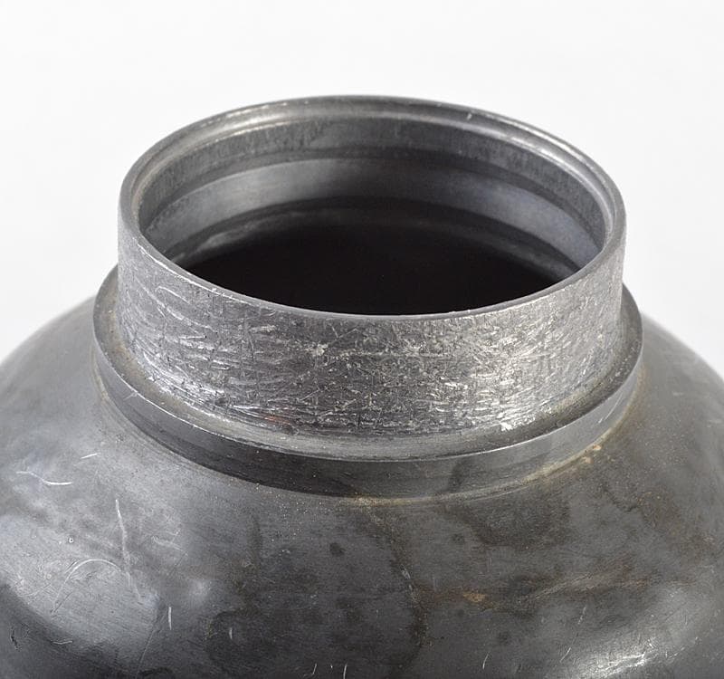 煎茶道具　古錫　点銅款　茶壷　茶心壷　約278ｇ　M R4678