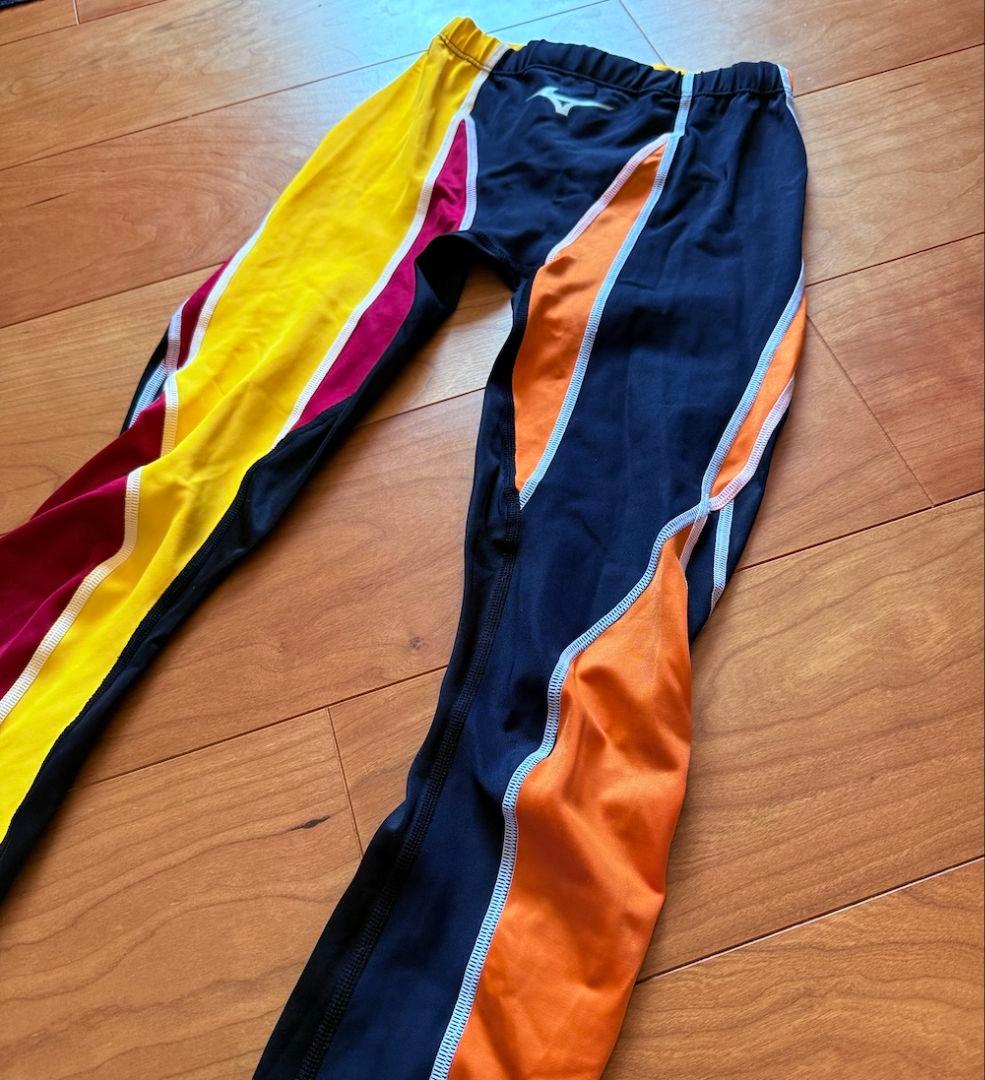 【美品・レア】MIZUNO アクセルスーツ ロングスパッツ Mサイズ 競パン
