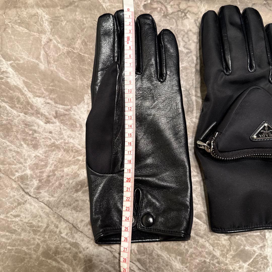 【新品・未使用】PRADA プラダ リナイロン×レザー 手袋 グローブ 8.5