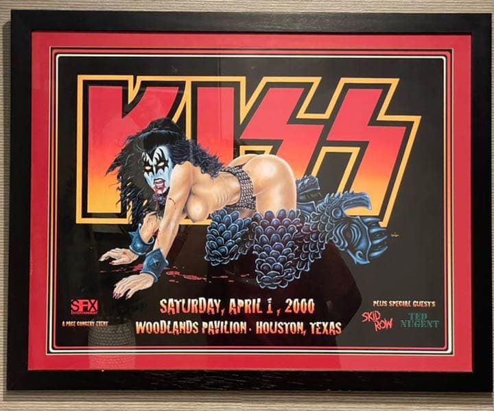 レア KISS キッス Texasライブポスター シルクスクリーン