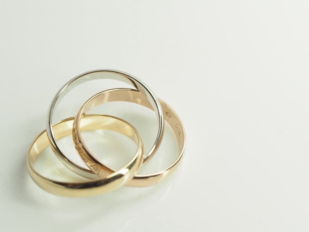 Cartier　カルティエ　トリニティリング 750YG/WG/PG 49号