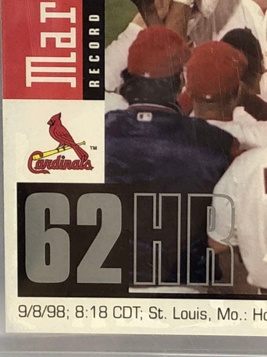 マークマクガイヤー　カード　ホームラン記念　クリアプレート