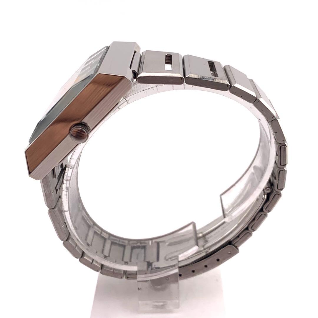 7-5303 ALBA V733-5A40 オレンジ スクエア 腕時計