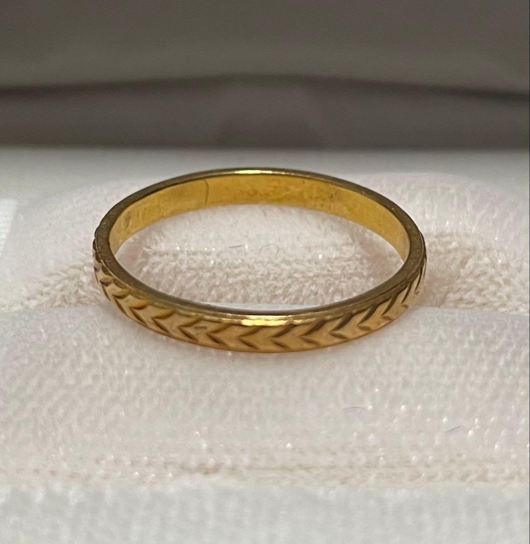 22K 純金 ゴールドリング 約13号 指輪 地金 資産用