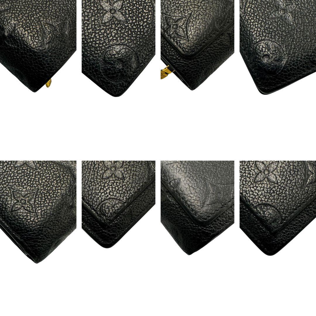 【現行品】ルイヴィトン折り財布 ポルトフォイユ クレア アンプラント ノワール