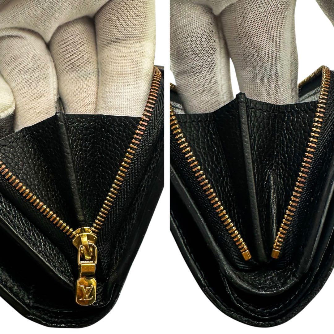 【現行品】ルイヴィトン折り財布 ポルトフォイユ クレア アンプラント ノワール