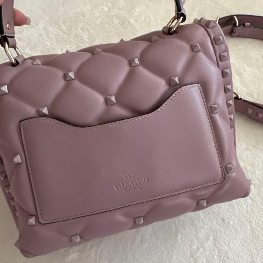 超美品 ヴァレンティノ ロックスタッズキャンディ ピンク