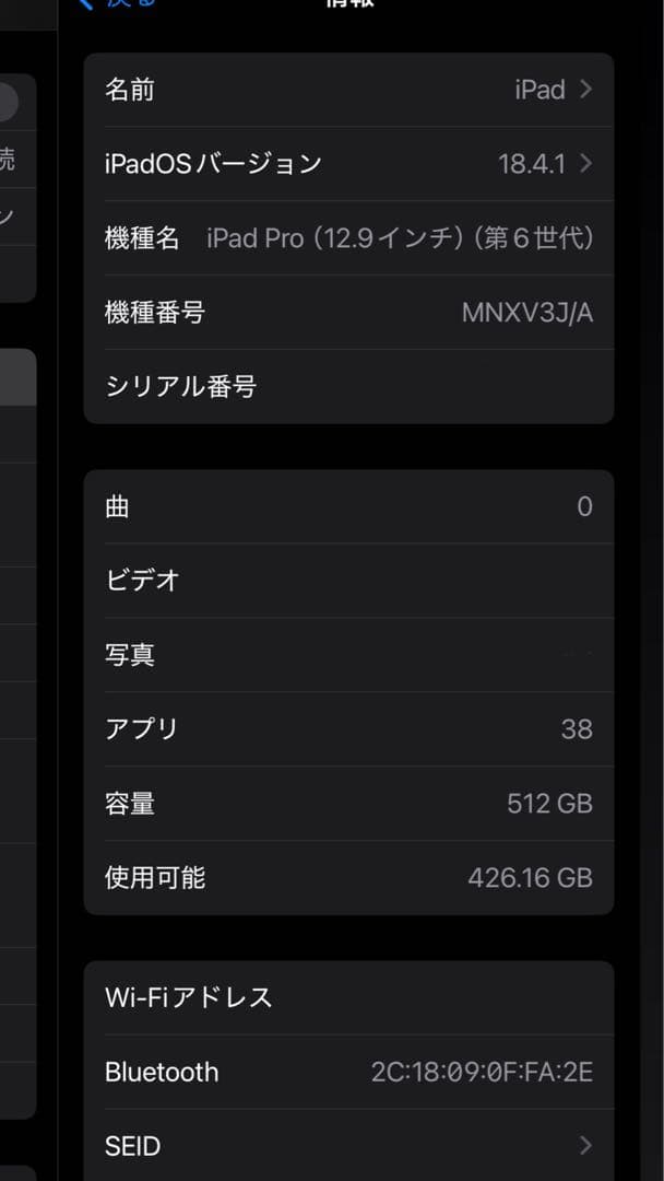 iPad Pro 12.9シルバー 本体 512gb