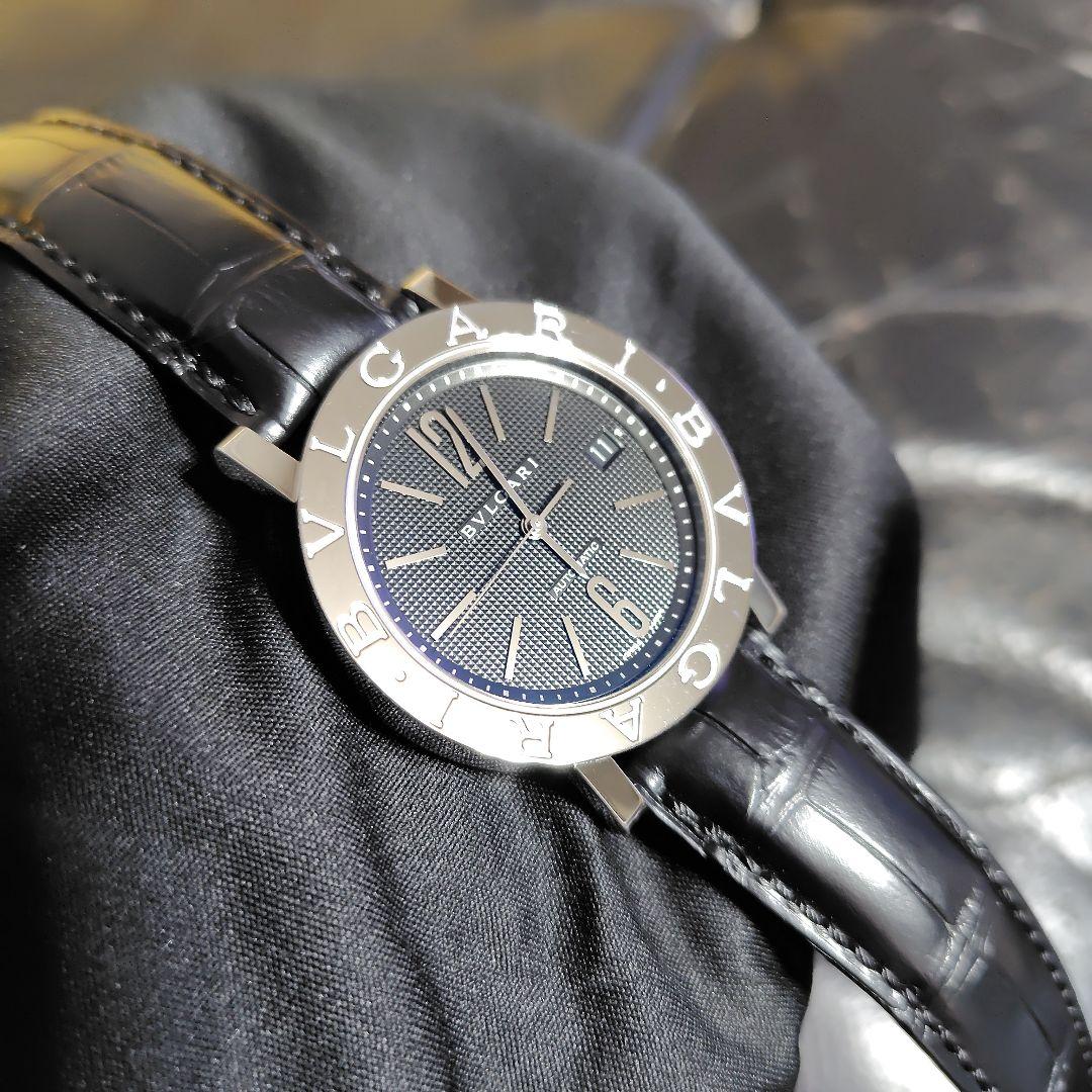 【新品未使用】BVLGARI時計 BB38BSLDブルガリブルガリ（黒文字盤）