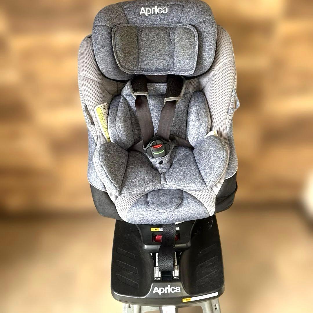 Aprica チャイルドシート グレー ISOFIX クルリラ　新生児