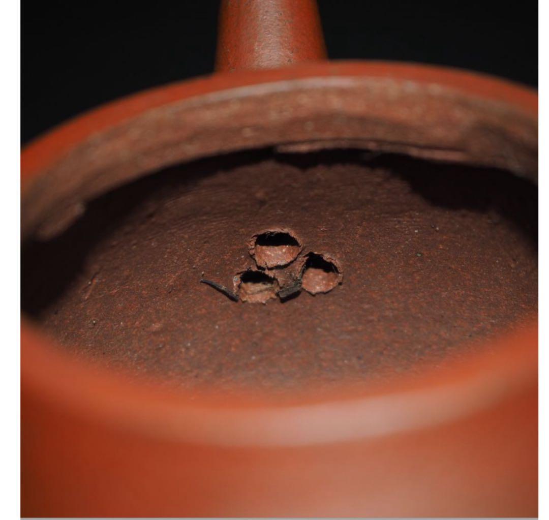 送料無料　民国　鉄画軒製　紫砂壺/急須・茶碗３客　甲骨文字　中国古玩骨董