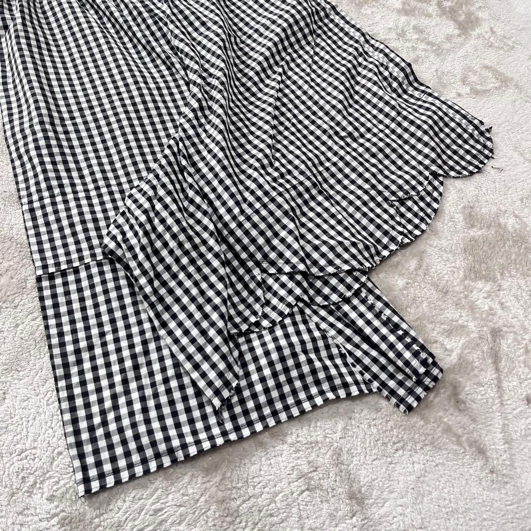 美品　コムデギャルソン　変形　ワイドパンツ　ガウチョパンツ　ギンガムチェック