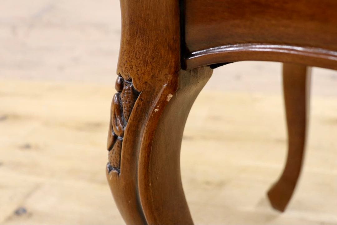 GMHK806○イタリア製 猫脚 スツール 豹柄 鋲打ち チェア 椅子 オット