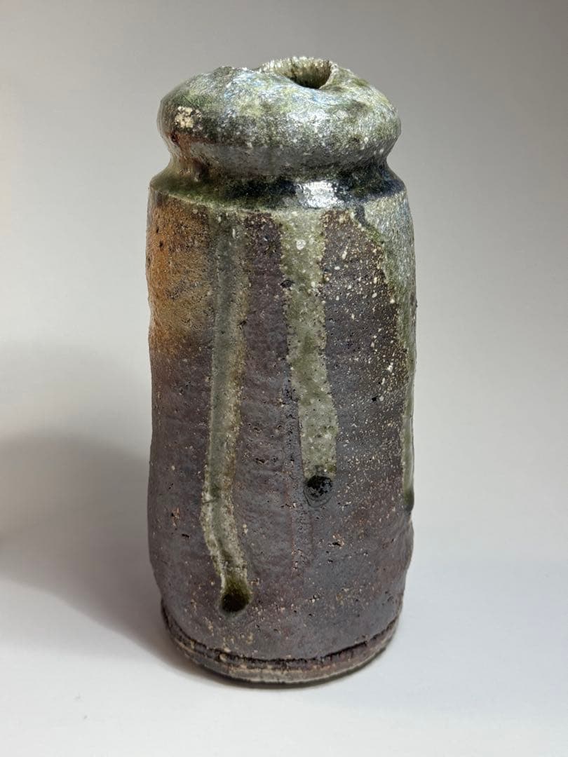 【越前唐津焼】三好健太郎作　花入18センチ　割竹式登り窯